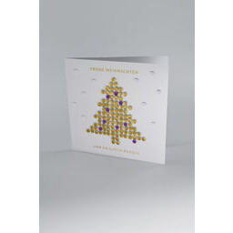 Karte "Weihnachtsbaum" Gold