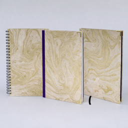 Notizbuch A4 “Marmoriert Gold”