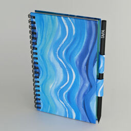 Agenda "Atemzug des Meeres" Blau Bleistift