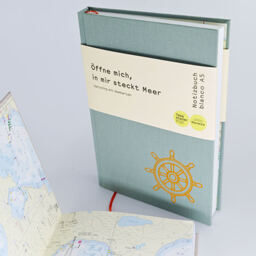 Notizbuch A5 "Seekarten" Steuerrad
