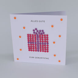 3-D Karte "Geschenk" Pink