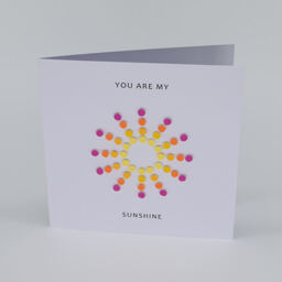 3-D Karte "Sunshine" gelb/pink