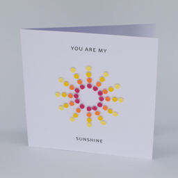 3-D Karte "Sunshine" pink/gelb