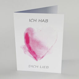 Karte A6 "Ich hab dich lieb" 2