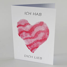Karte A6 "Ich hab dich lieb" 3