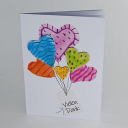 3-D Karte A6 "Ballon" bunt
