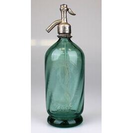 Antike Soda Siphon Flasche in türkis