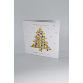 Karte "Weihnachtsbaum" Gold