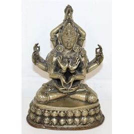 Wunderschöne mehrarmige Buddha / Bodhisattva Bronze/Messing-Statue