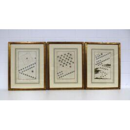 Drei gerahmte Farbgravuren um 1750 - Marine, Evolutions Navales