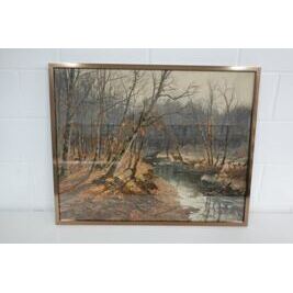 Kunstdruck Reh im Herbstwald