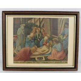 Fra Angelico Kunstdruck: „Beweinung Christi“ im edlen Holzrahmen