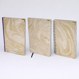 Notizbuch A5 "Marmoriert Gold"