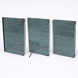 Notizbuch A5 Kork "Petroleum Blau"