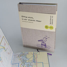 Notizbuch A5 "Seekarten" Möve
