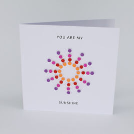 3-D Karte "Sunshine" orange/violette