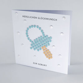 3-D Karte "Zur Geburt" Junge