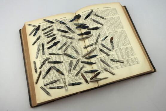 Sammlung alter Schreibfedern