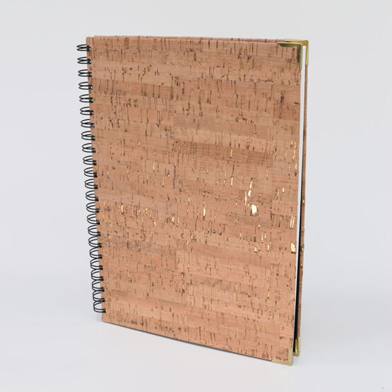 Notizbuch A4  Kork "Gold Flecks" Wiro