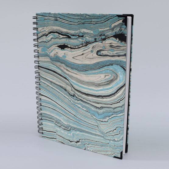 Notizbuch A4 “Marmoriert Hellblau” Wiro