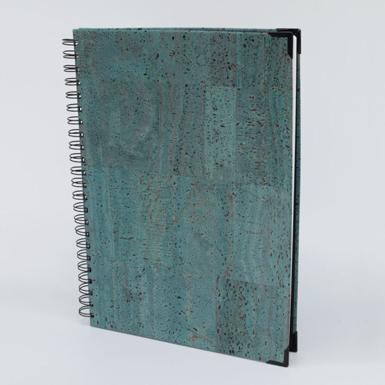 Notizbuch A4 Kork "Petroleum Blau"  Wiro