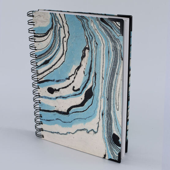 Notizbuch A5 "Marmoriert Hellblau" Wiro