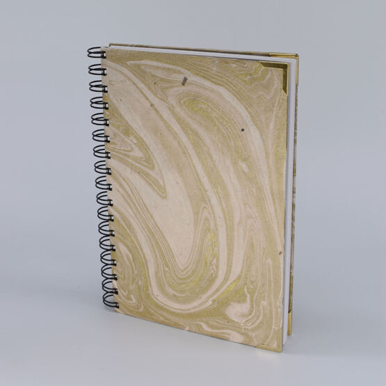 Notizbuch A5 "Marmoriert Gold" Wiro