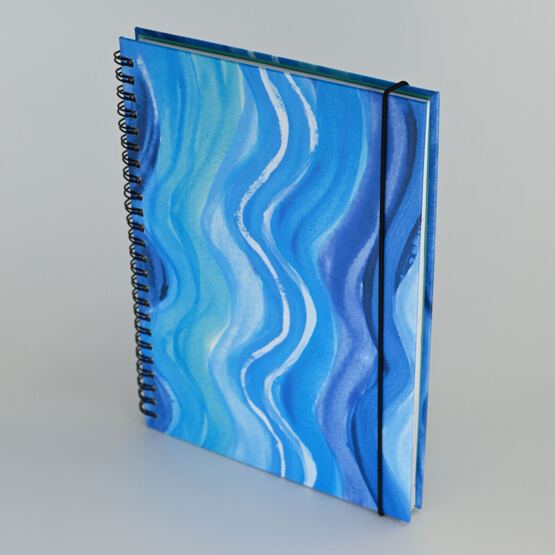 Agenda A5 "Atemzug des Meeres" Blau