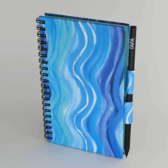 Agenda "Atemzug des Meeres" Blau Bleistift