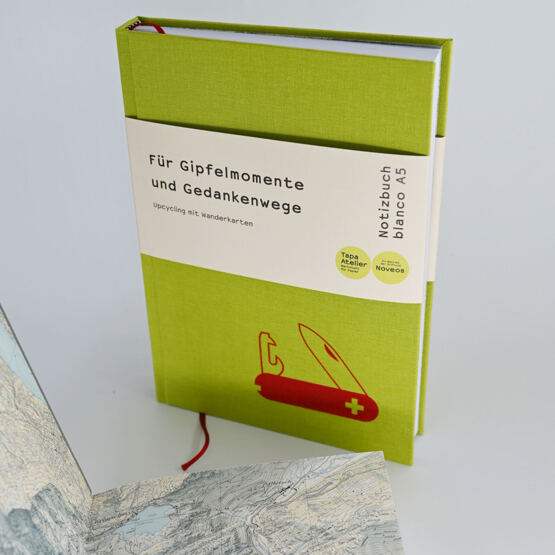 Notizbuch A5 "Wanderkarten" Taschenmesser