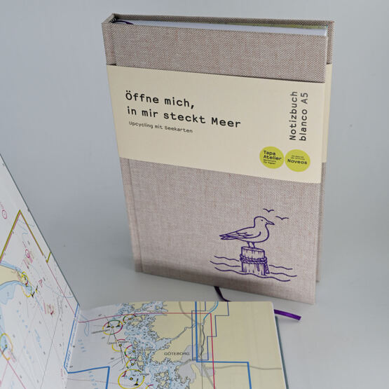 Notizbuch A5 "Seekarten" Möve