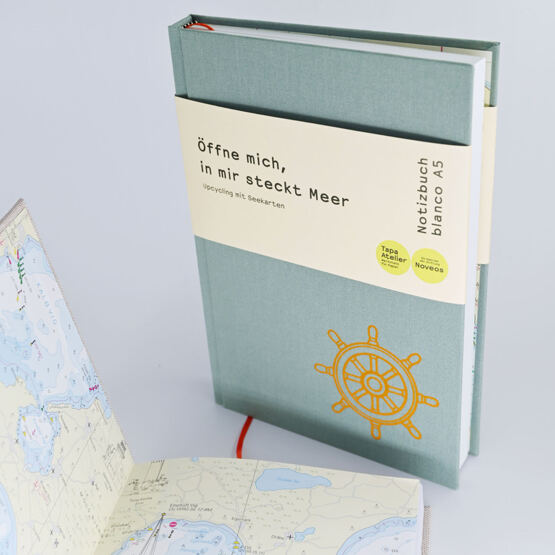 Notizbuch A5 "Seekarten" Steuerrad