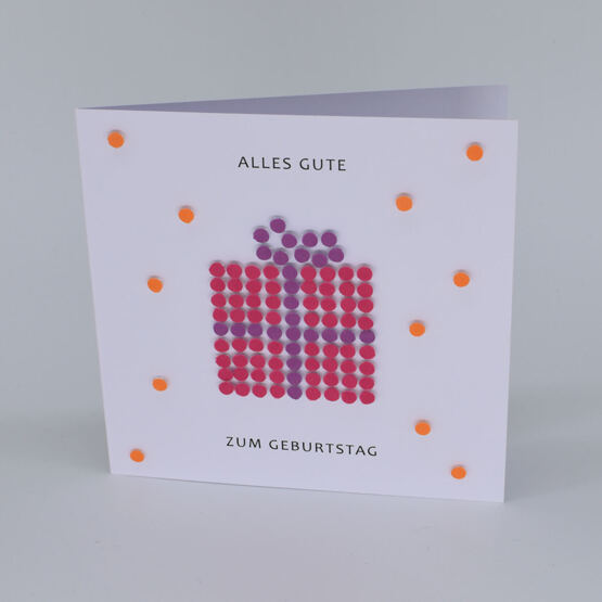 3-D Karte "Geschenk" Pink