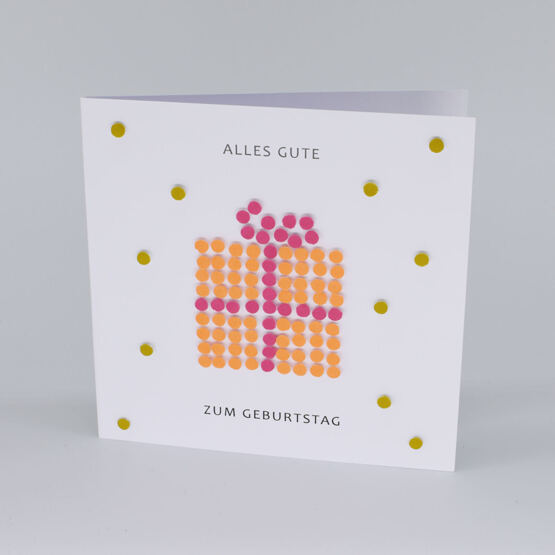 3-D Karte "Geschenk" Orange