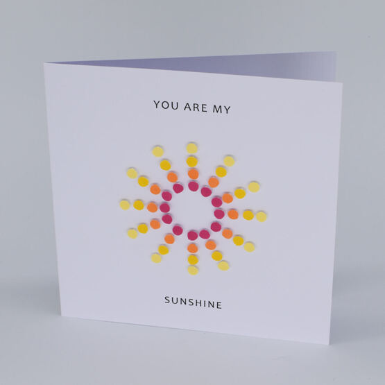 3-D Karte "Sunshine" pink/gelb