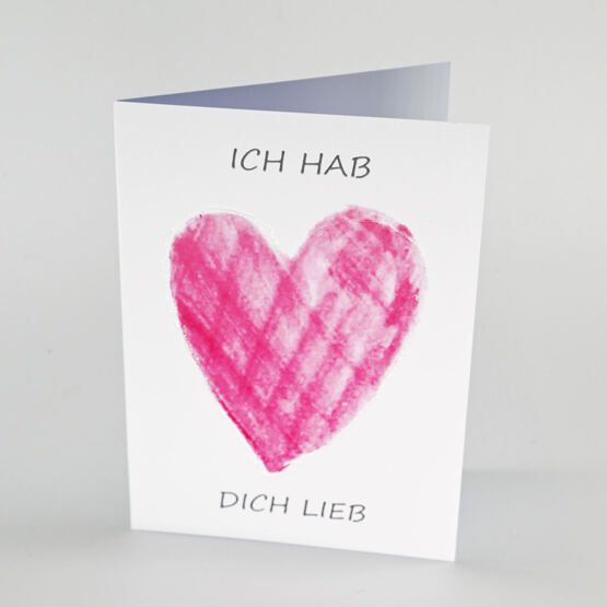 Karte A6 "Ich hab dich lieb" 1