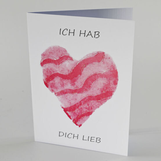 Karte A6 "Ich hab dich lieb" 3