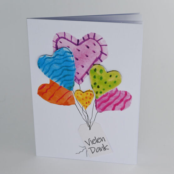 3-D Karte A6 "Ballon" bunt