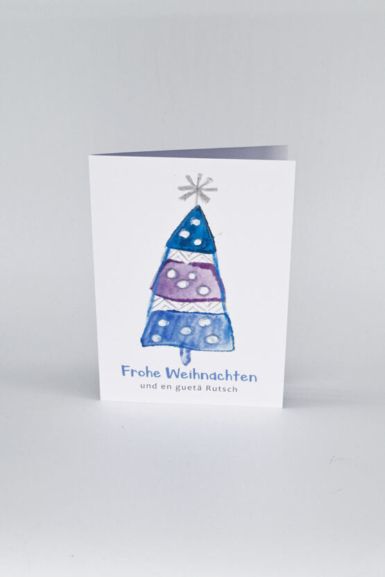Karte A6 "Oh Tapabaum" Blau